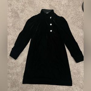 &other stories velvet little black mini dress